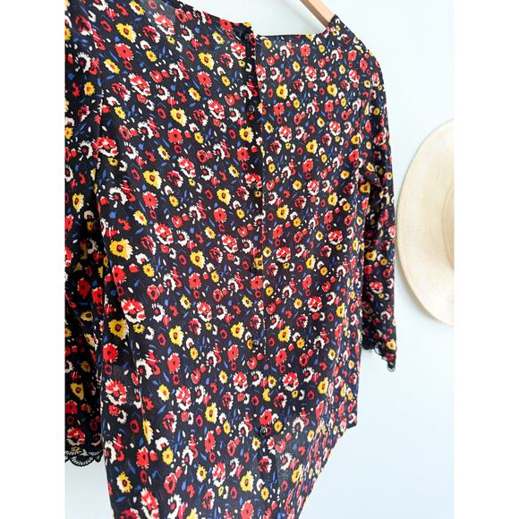 Sézane | Sezane | Marina Floral Lace Blouse | Sz 34/2 - Picture 11 of 11